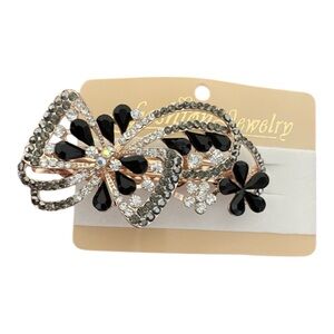 Elegant Black and Silver Hair Clip